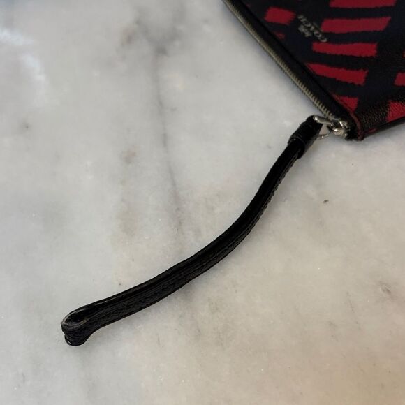 Coach Wild Plaid Saffiano Leather Corner Zip Wristlet - Picture 8 of 16
